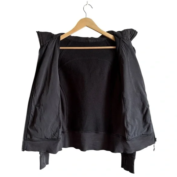 Lululemon Scuba Hoodie Light Cotton Fleece Black Size 4 - Picture 11 of 13